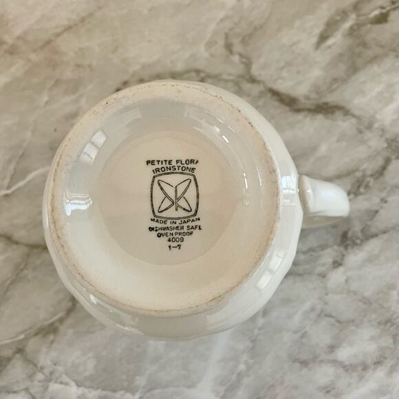 VTG Petite Flora Creamer & Sugar Set | Sears 1970s Stoneware | Floral Pattern - Picture 7 of 9